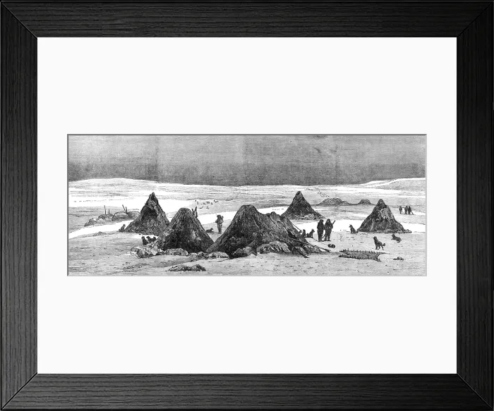 Framed Print : The American Franklin Search Expedition: autumn camp on King William's Land, 1881 Framed Print : The American Franklin Search Expedition: autumn camp on King William's Land, 1881