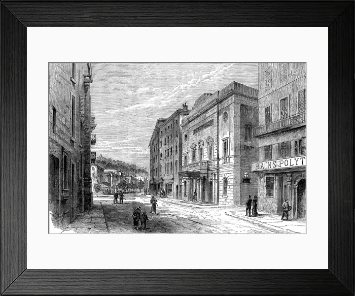 Framed Print : Burning of the Municipal Theatre at Nice: the theatre before the fire, 1881. Creator: Unknown Framed Print : Burning of the Municipal Theatre at Nice: the theatre before the fire, 1881. Creator: Unknown