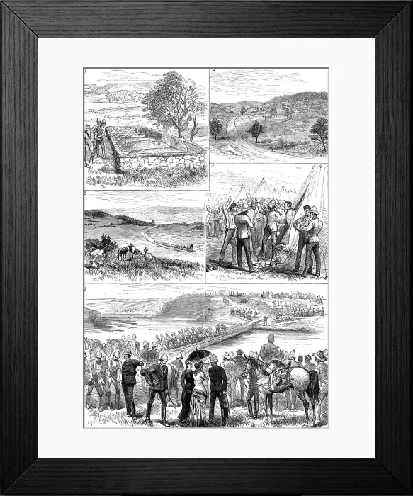 Framed Print : Sketches in South Africa by our special artist, 1881. Creator: Unknown Framed Print : Sketches in South Africa by our special artist, 1881. Creator: Unknown