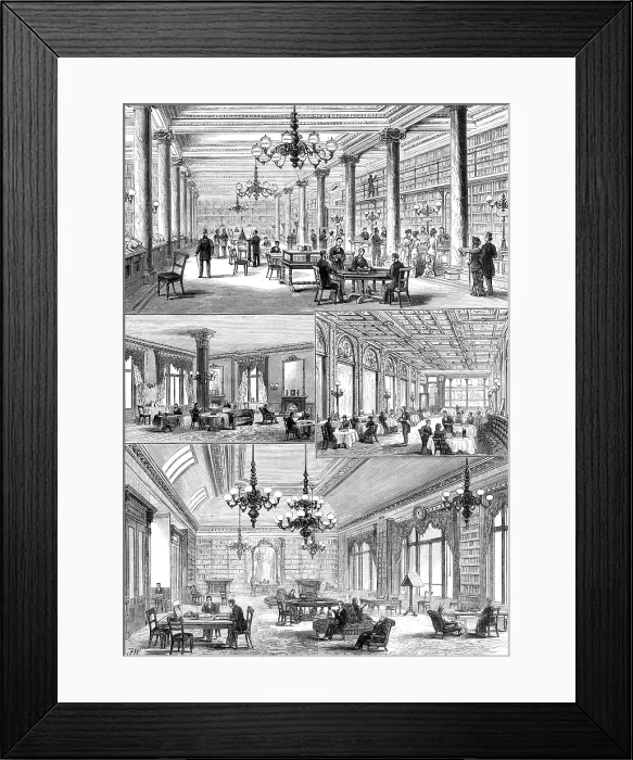Framed Print : The Grosvenor Gallery Library, New Bond-Street, 1881. Creator: Unknown Framed Print : The Grosvenor Gallery Library, New Bond-Street, 1881. Creator: Unknown