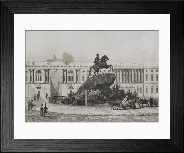 Framed Print : Bronze Horseman - equestrian statue of Peter the Great, Senate Square, St Petersburg, Russia, 1839. Creator: Augustin Francois Lemaitre Framed Print : Bronze Horseman - equestrian statue of Peter the Great, Senate Square, St Petersburg, Russia, 1839. Creator: Augustin Francois Lemaitre