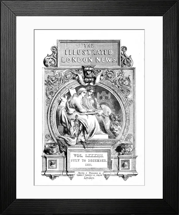 Framed Print : Front page of 'Illustrated London News', July to December 1883. Creator: Unknown Framed Print : Front page of 'Illustrated London News', July to December 1883. Creator: Unknown