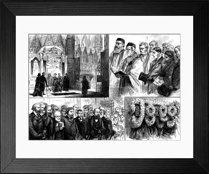 Framed Print : Funeral of the late Mr. W. Spottiswoode, F.R.S. in Westminster Abbey, 1883. Creator: Unknown Framed Print : Funeral of the late Mr. W. Spottiswoode, F.R.S. in Westminster Abbey, 1883. Creator: Unknown