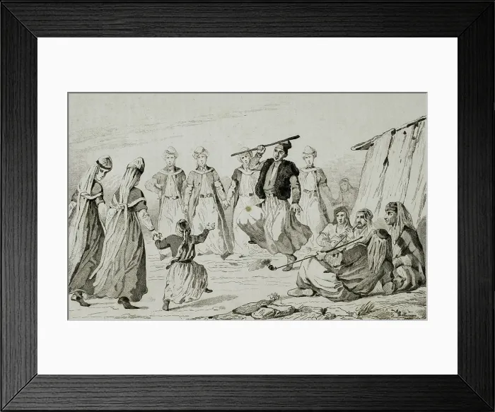 Framed Print : Kurdish women's dance, Armenia, 1838. Creator: Unknown. Kurdish women's dance, Armenia, 1838. Creator: Unknown Framed Print : Kurdish women's dance, Armenia, 1838. Creator: Unknown. Kurdish women's dance, Armenia, 1838. Creator: Unknown