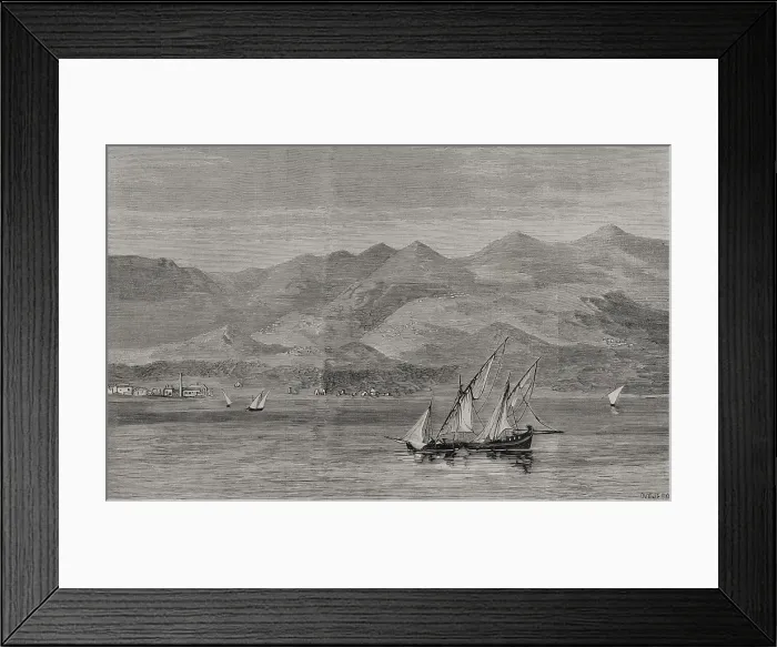 Framed Print : Mount Pelion from the Gulf of Volos, Thessaly, Greece, 1878. Creator: Andres Ovejero Framed Print : Mount Pelion from the Gulf of Volos, Thessaly, Greece, 1878. Creator: Andres Ovejero