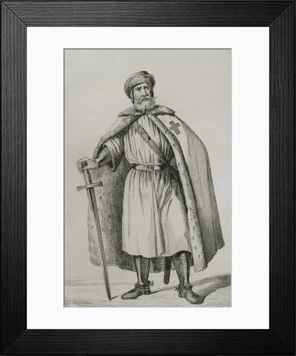 Framed Print : Livonian Brother of the Sword, 1839. Creator: Augustin Francois Lemaitre Framed Print : Livonian Brother of the Sword, 1839. Creator: Augustin Francois Lemaitre
