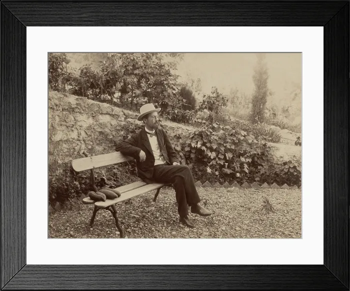 Framed Print : Anton Chekhov (1860-1904) in his garden in Yalta, 1902. Creator: Anonymous Framed Print : Anton Chekhov (1860-1904) in his garden in Yalta, 1902. Creator: Anonymous