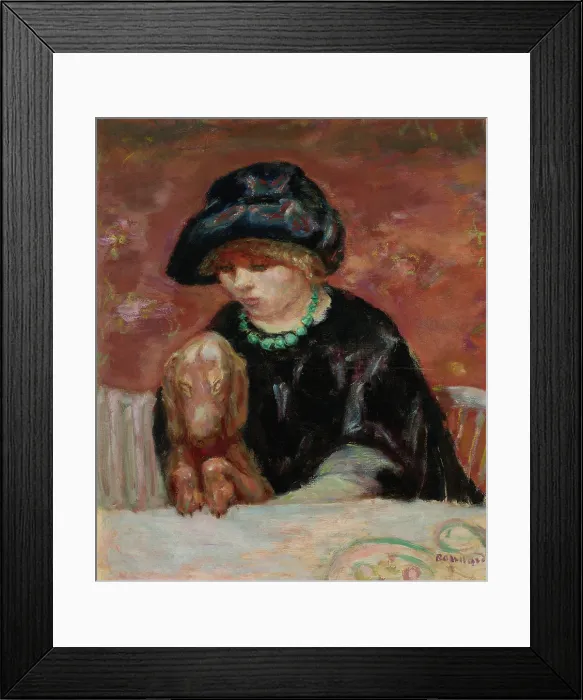 Framed Print : Portrait of Marthe Bonnard with a basset, c1912. Creator: Bonnard, Pierre (1867-1947) Framed Print : Portrait of Marthe Bonnard with a basset, c1912. Creator: Bonnard, Pierre (1867-1947)