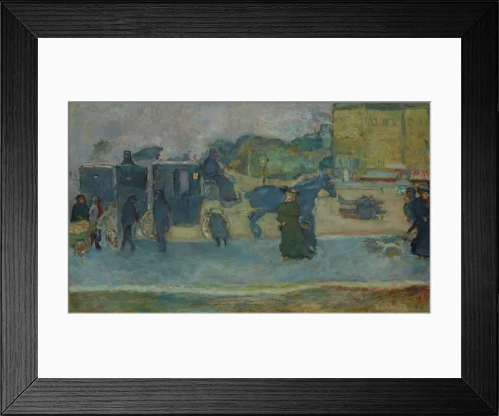 Framed Print : Les deux fiacres (Boulevard des Batignolles), 1901. Creator: Bonnard, Pierre (1867-1947) Framed Print : Les deux fiacres (Boulevard des Batignolles), 1901. Creator: Bonnard, Pierre (1867-1947)