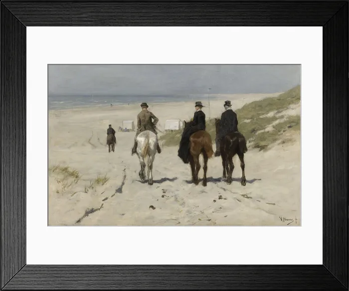 Framed Print : Morning Ride along the Beach, 1876. Creator: Mauve, Anton (1838-1888) Framed Print : Morning Ride along the Beach, 1876. Creator: Mauve, Anton (1838-1888)