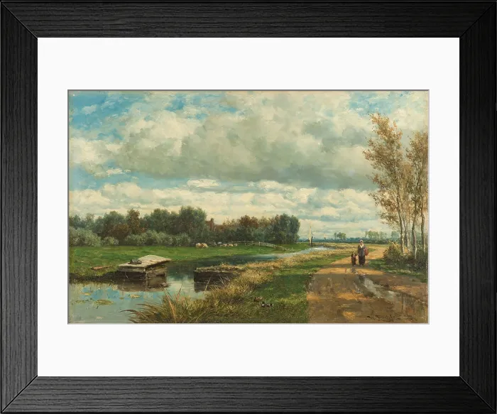 Framed Print : Landscape in the Environs of The Hague, c1873-1875. Creator: Roelofs, Willem (1822-1897) Framed Print : Landscape in the Environs of The Hague, c1873-1875. Creator: Roelofs, Willem (1822-1897)