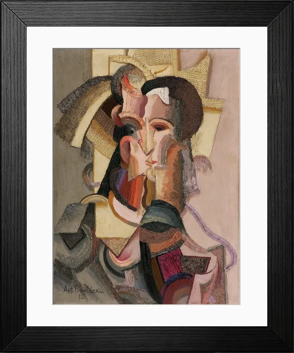 Framed Print : Lady with Straw Hat, 1922. Creator: Prochazka, Antonin (1882-1945) Framed Print : Lady with Straw Hat, 1922. Creator: Prochazka, Antonin (1882-1945)