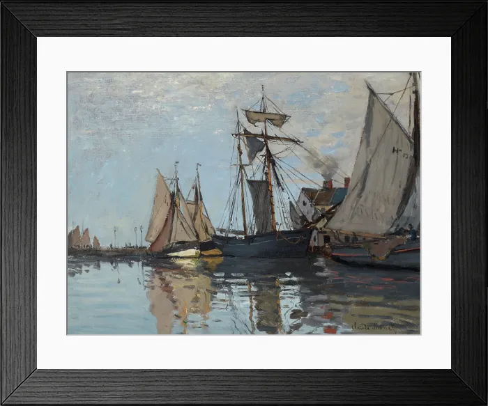 Framed Print : Boats in the port of Honfleur, 1866. Creator: Monet, Claude (1840-1926) Framed Print : Boats in the port of Honfleur, 1866. Creator: Monet, Claude (1840-1926)