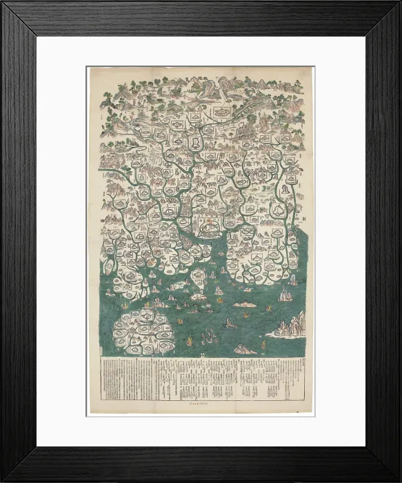 Framed Print : Map of Guangdong Province, c.1739. Creator: Anonymous master Framed Print : Map of Guangdong Province, c.1739. Creator: Anonymous master