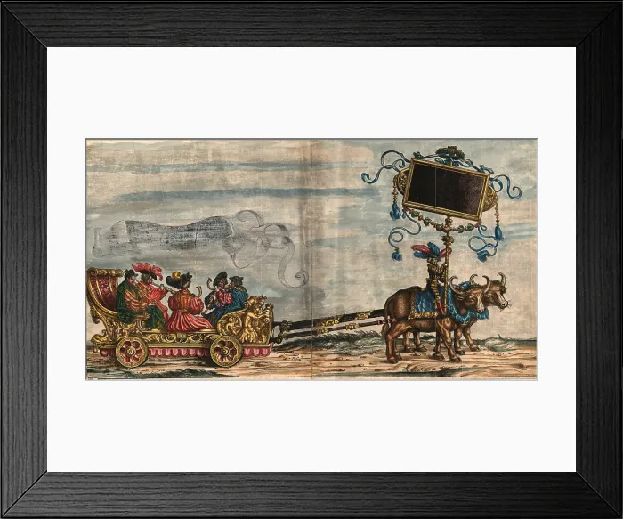 Framed Print : Music, shawms, trombones crumhorns (The Triumphal Procession of the Emperor Maximilian I), 1517-1518 Creator: Burgkmair, Hans, the Elder (1473-1531) Framed Print : Music, shawms, trombones crumhorns (The Triumphal Procession of the Emperor Maximilian I), 1517-1518 Creator: Burgkmair, Hans, the Elder (1473-1531)