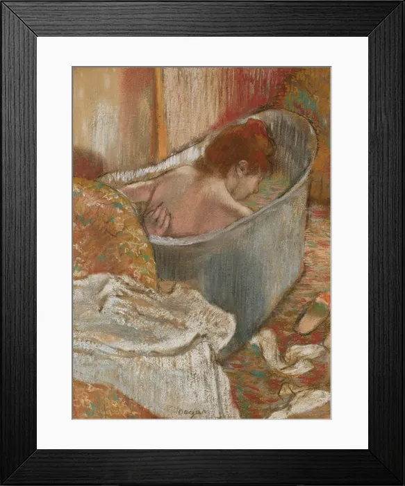 Framed Print : The Bath (Woman in her Bathtub), c1886. Creator: Degas, Edgar (1834-1917) Framed Print : The Bath (Woman in her Bathtub), c1886. Creator: Degas, Edgar (1834-1917)