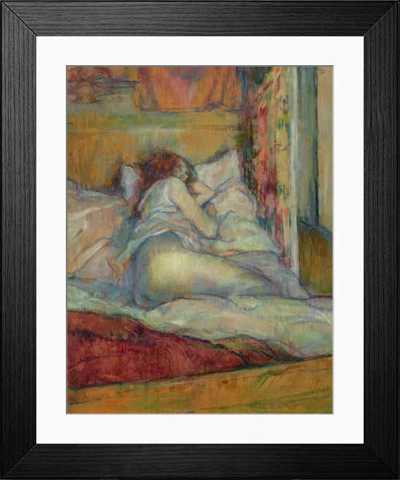 Framed Print : Au lit (In bed), 1898. Creator: Toulouse-Lautrec, Henri, de (1864-1901) Framed Print : Au lit (In bed), 1898. Creator: Toulouse-Lautrec, Henri, de (1864-1901)