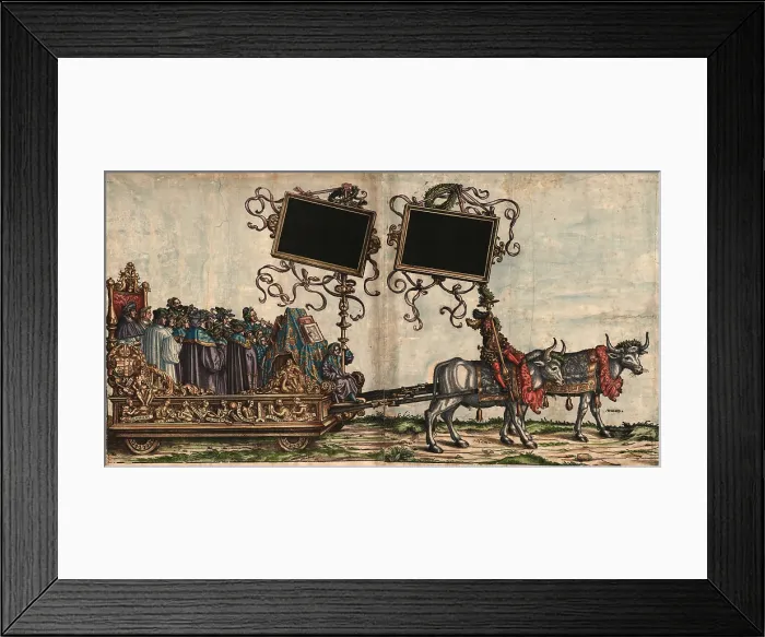 Framed Print : Music Canterey (The Triumphal Procession of the Emperor Maximilian I), 1517-1518. Creator: Burgkmair, Hans, the Elder (1473-1531) Framed Print : Music Canterey (The Triumphal Procession of the Emperor Maximilian I), 1517-1518. Creator: Burgkmair, Hans, the Elder (1473-1531)