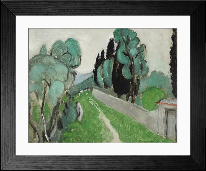 Framed Print : Landscape with cypress and olive trees near Nice, c1918. Creator: Matisse, Henri (1869-1954) Framed Print : Landscape with cypress and olive trees near Nice, c1918. Creator: Matisse, Henri (1869-1954)
