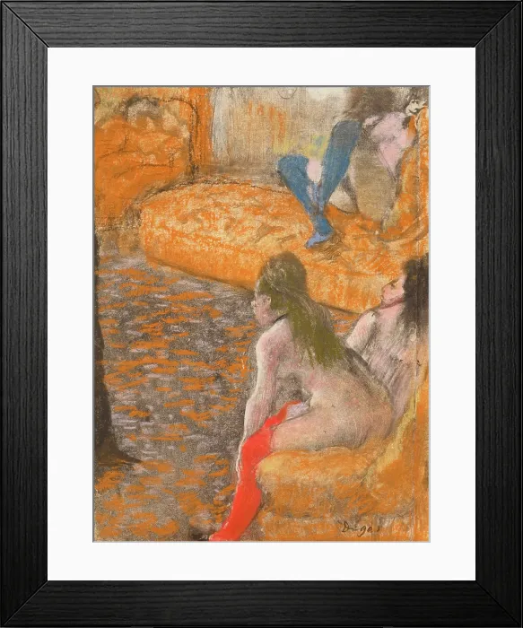 Framed Print : Attente d'un client (Waiting for a client), c1879. Creator: Degas, Edgar (1834-1917). Attente d'un client (Waiting for a client), c1879. Creator: Degas, Edgar (1834-1917)
