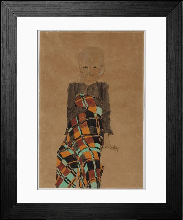 Framed Print : Seated Girl, 1910. Creator: Schiele, Egon (1890-1918) Framed Print : Seated Girl, 1910. Creator: Schiele, Egon (1890-1918)