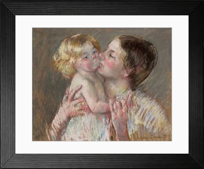 Framed Print : A Kiss for Baby Ann (No. 3), 1897. Creator: Cassatt, Mary (1845-1926) Framed Print : A Kiss for Baby Ann (No. 3), 1897. Creator: Cassatt, Mary (1845-1926)