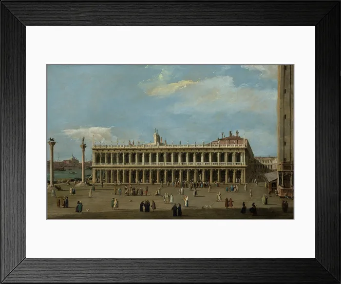 Framed Print : Venice, the Piazzetta, looking west, with the Libreria. Creator: Canaletto (1697-1768) Framed Print : Venice, the Piazzetta, looking west, with the Libreria. Creator: Canaletto (1697-1768)