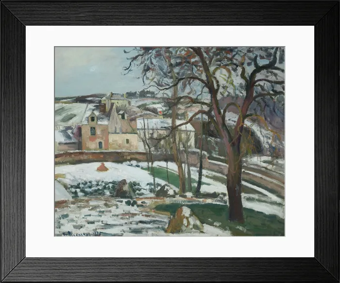 Framed Print : Effet de neige a L'Hermitage, Pontoise, 1875. Creator: Pissarro, Camille (1830-1903). Effet de neige a L'Hermitage, Pontoise, 1875 Framed Print : Effet de neige a L'Hermitage, Pontoise, 1875. Creator: Pissarro, Camille (1830-1903). Effet de neige a L'Hermitage, Pontoise, 1875