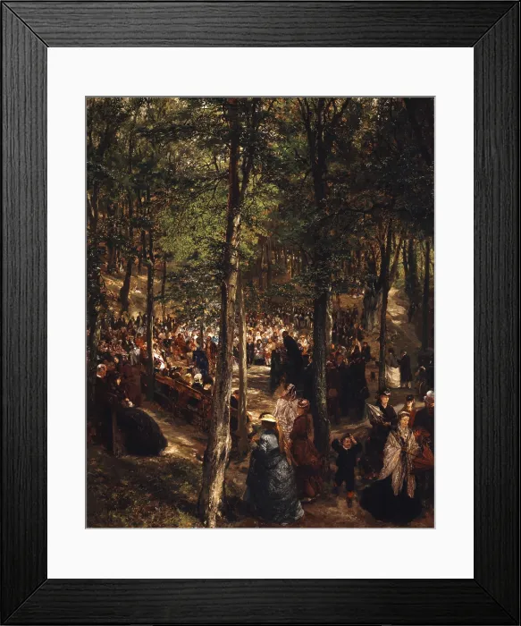 Framed Print : Sermon in the Beech Grove near Kosen, 1868. Creator: Menzel, Adolph Friedrich, von (1815-1905) Framed Print : Sermon in the Beech Grove near Kosen, 1868. Creator: Menzel, Adolph Friedrich, von (1815-1905)