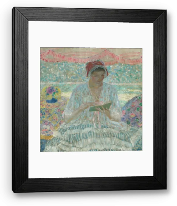 Framed Print : Under the Awning, 1916. Creator: Frieseke, Frederick Carl (1874-1939)