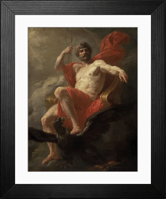 Framed Print : Jupiter Enthroned, End of 18th-early 19th century. Creator: Fuger, Heinrich Friedrich (1751-1818) Framed Print : Jupiter Enthroned, End of 18th-early 19th century. Creator: Fuger, Heinrich Friedrich (1751-1818)