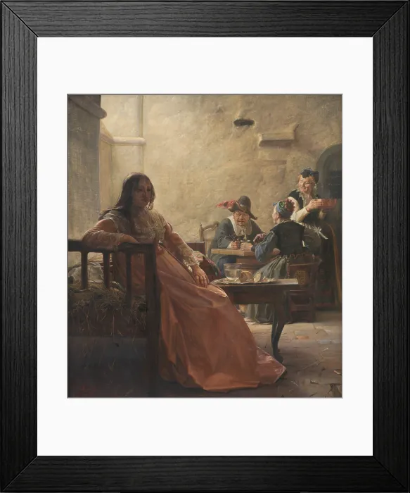 Framed Print : Leonora Christina in prison, 1870. Creator: Zahrtmann, Kristian (1843-1917) Framed Print : Leonora Christina in prison, 1870. Creator: Zahrtmann, Kristian (1843-1917)