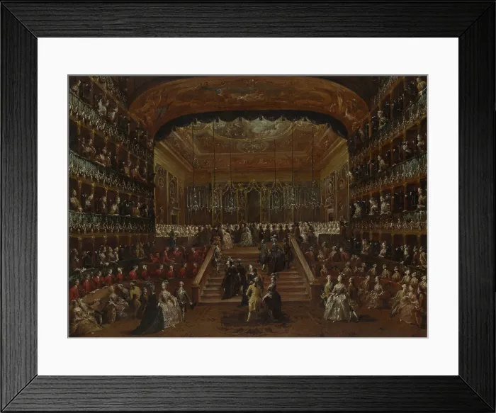 Framed Print : The Ball in honour of Count and Countess De Nord in Teatro San Benedetto, 22nd January 1782, 1782. Creator: Guardi, Francesco (1712-1793) Framed Print : The Ball in honour of Count and Countess De Nord in Teatro San Benedetto, 22nd January 1782, 1782. Creator: Guardi, Francesco (1712-1793)