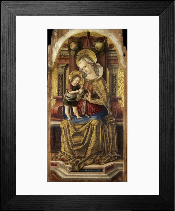 Framed Print : Madonna and Child Enthroned, c1476. Creator: Crivelli, Carlo (c. 1435-c. 1495) Framed Print : Madonna and Child Enthroned, c1476. Creator: Crivelli, Carlo (c. 1435-c. 1495)