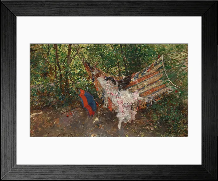 Framed Print : Le Hamac, 1873. Creator: Boldini, Giovanni (1842-1931) Framed Print : Le Hamac, 1873. Creator: Boldini, Giovanni (1842-1931)