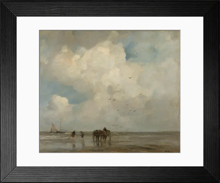 Framed Print : Shellfishing, 1885. Creator: Maris, Jacob (1837-1899) Framed Print : Shellfishing, 1885. Creator: Maris, Jacob (1837-1899)