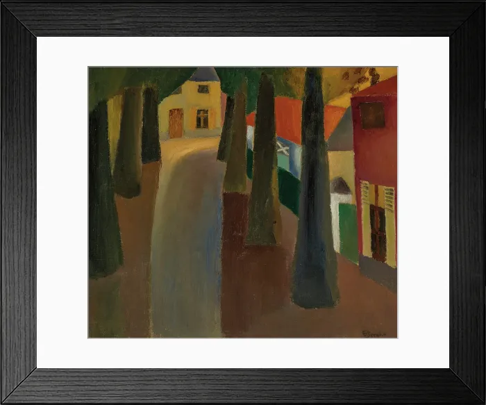 Framed Print : L'allee du chateau a Bachte-Maria-Leerne, 1923. Creator: Van den Berghe, Frits (1883-1939). L'allee du chateau a Bachte-Maria-Leerne, 1923 Framed Print : L'allee du chateau a Bachte-Maria-Leerne, 1923. Creator: Van den Berghe, Frits (1883-1939). L'allee du chateau a Bachte-Maria-Leerne, 1923