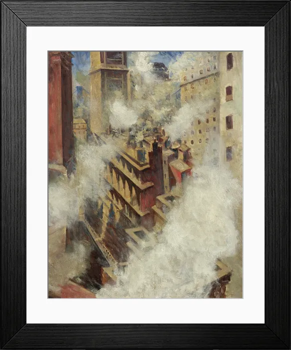 Framed Print : Looking Down Into Wall Street, 1919. Creator: Nevinson, Christopher Richard Wynne (1889-1946) Framed Print : Looking Down Into Wall Street, 1919. Creator: Nevinson, Christopher Richard Wynne (1889-1946)