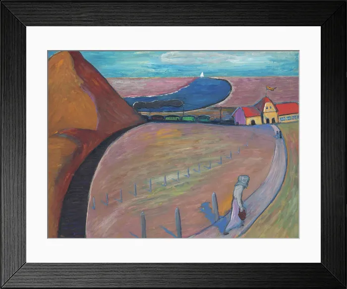 Framed Print : Prerow Train Station (Dune Landscape), c1911. Creator: Werefkin, Marianne, von (1860-1938) Framed Print : Prerow Train Station (Dune Landscape), c1911. Creator: Werefkin, Marianne, von (1860-1938)
