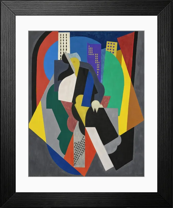 Framed Print : Composition, evocation figuree ou Sur l'avenue, 1920. Creator: Gleizes, Albert (1881-1953). Composition, evocation figuree ou Sur l'avenue, 1920 Framed Print : Composition, evocation figuree ou Sur l'avenue, 1920. Creator: Gleizes, Albert (1881-1953). Composition, evocation figuree ou Sur l'avenue, 1920