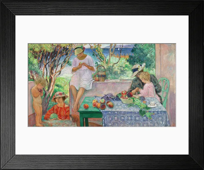 Framed Print : Afternoon tea on the terrace in Sainte-Maxime, 1914. Creator: Lebasque, Henri (1865-1937) Framed Print : Afternoon tea on the terrace in Sainte-Maxime, 1914. Creator: Lebasque, Henri (1865-1937)