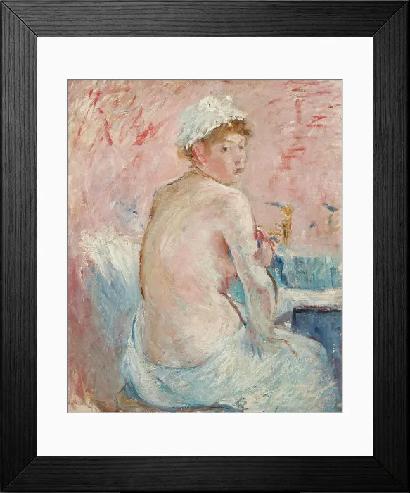 Framed Print : Nude from the back, 1885. Creator: Morisot, Berthe (1841-1895) Framed Print : Nude from the back, 1885. Creator: Morisot, Berthe (1841-1895)