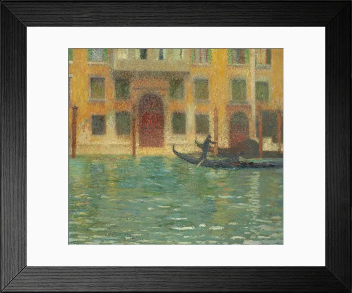 Framed Print : Two gondolas in front of a Venetian palace, c1910. Creator: Martin, Henri (1860-1943) Framed Print : Two gondolas in front of a Venetian palace, c1910. Creator: Martin, Henri (1860-1943)