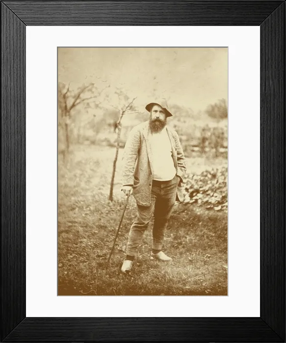 Framed Print : Portrait of the painter Claude Monet, c1889. Creator: Robinson, Theodore (1852-1896) Framed Print : Portrait of the painter Claude Monet, c1889. Creator: Robinson, Theodore (1852-1896)