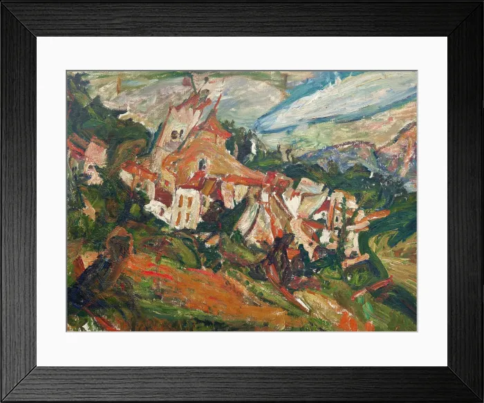 Framed Print : Maisons a Ceret, c1920. Creator: Soutine, Chaim (1893-1943) Framed Print : Maisons a Ceret, c1920. Creator: Soutine, Chaim (1893-1943)
