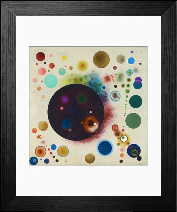 Framed Print : Dancing Balls, c1936-1938. Creator: Bauer, Rudolf (1889-1953) Framed Print : Dancing Balls, c1936-1938. Creator: Bauer, Rudolf (1889-1953)