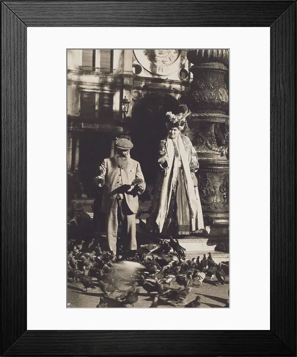 Framed Print : Claude Monet and his second wife Alice Hoschede Monet in St. Mark's Square, Venice, 1908 Framed Print : Claude Monet and his second wife Alice Hoschede Monet in St. Mark's Square, Venice, 1908