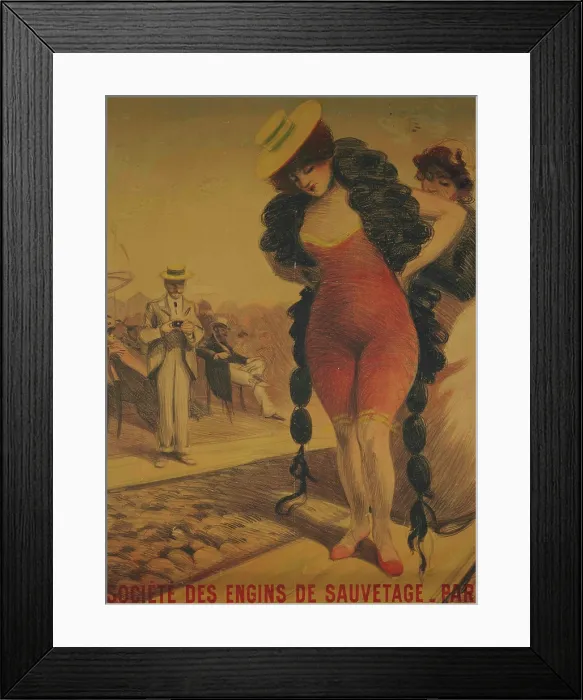 Framed Print : Societe des Engins de Sauvetage-Paris, c1900. Creator: Cheret, Jules (1836-1932) Framed Print : Societe des Engins de Sauvetage-Paris, c1900. Creator: Cheret, Jules (1836-1932)