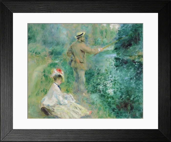 Framed Print : Le pecheur a la ligne (The Angler), 1874. Creator: Renoir, Pierre Auguste (1841-1919) Framed Print : Le pecheur a la ligne (The Angler), 1874. Creator: Renoir, Pierre Auguste (1841-1919)