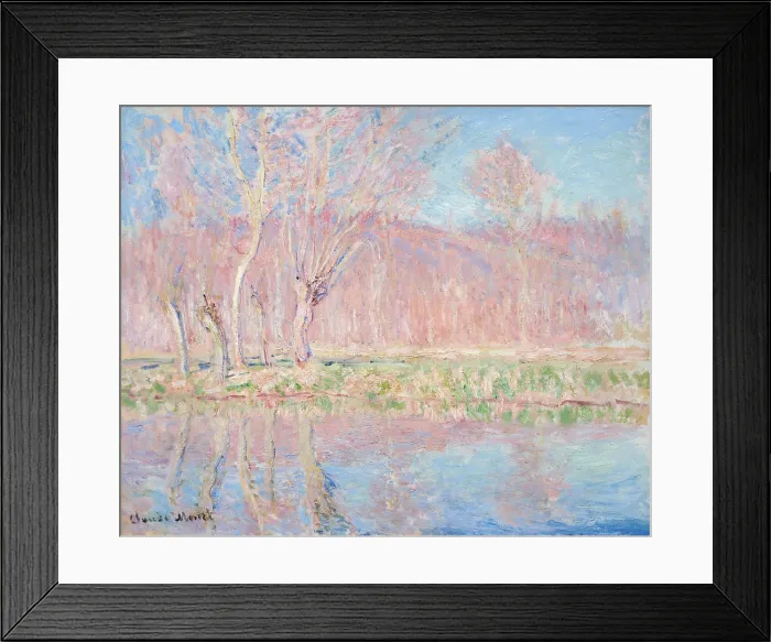 Framed Print : Trees by the water, spring in Giverny, 1885. Creator: Monet, Claude (1840-1926) Framed Print : Trees by the water, spring in Giverny, 1885. Creator: Monet, Claude (1840-1926)